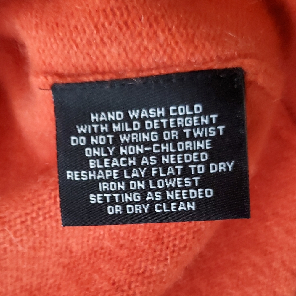 Sutton Cashmere Orange Cardigan - Picture 3 of 5